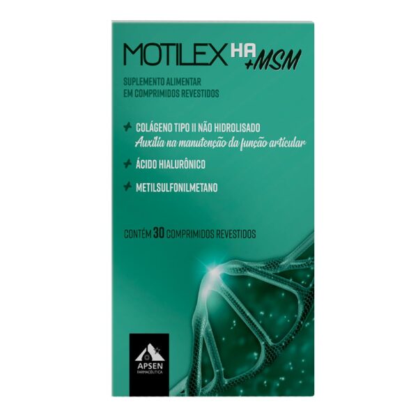 Motilex Ha + Msm Suplemento Alimentar Com 30 Comprimidos Apsen