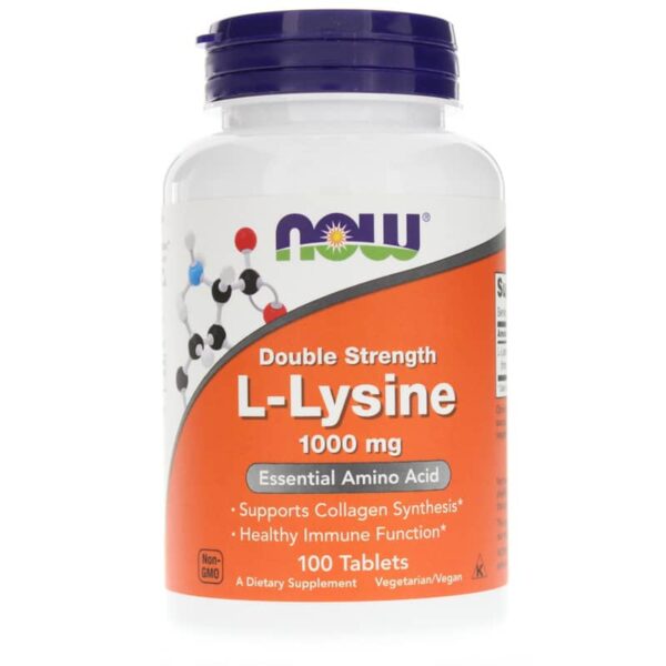L-Lysine Now Foods 1000mg L-lisina 250 Tabs Importado 5un