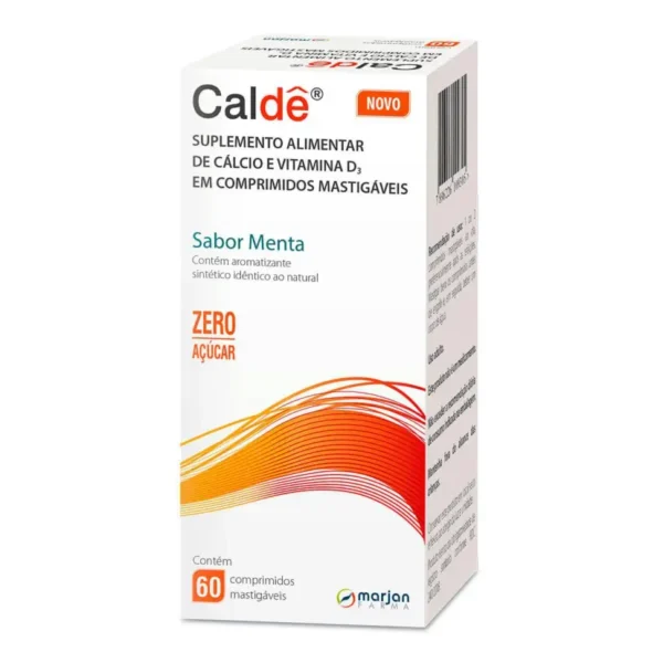 Caldê com 60 comprimidos mastigáveis sabor menta