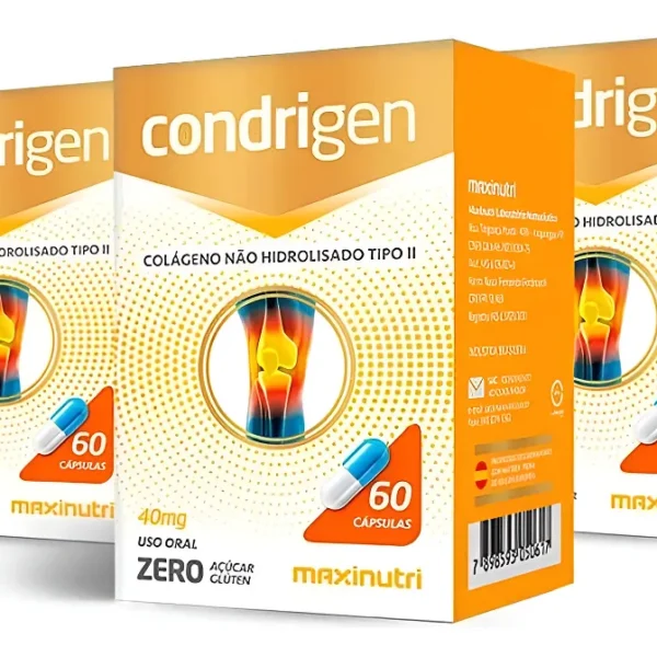 Kit 03 Condrigen Colágeno Tipo Ii Com 60 Capsulas Maxinutri