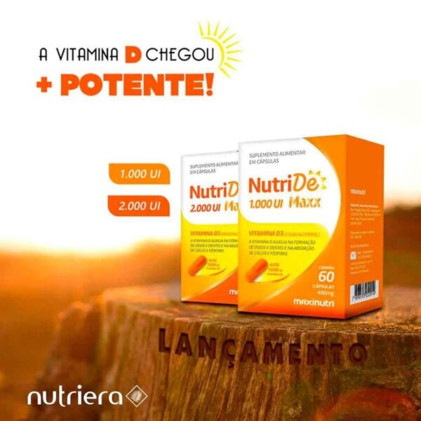 NutriDe Vitamina D 2000 ui com 60 Capsulas Maxinutri