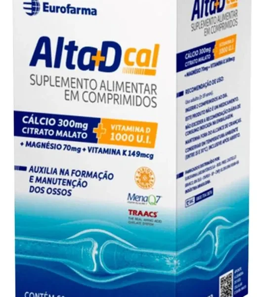 Suplemento Alimentar Alta D + Cal 60 Comprimidos