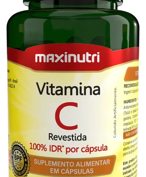 Vitamina C Revestida 100% Idr 60 Capsulas Maxinutri